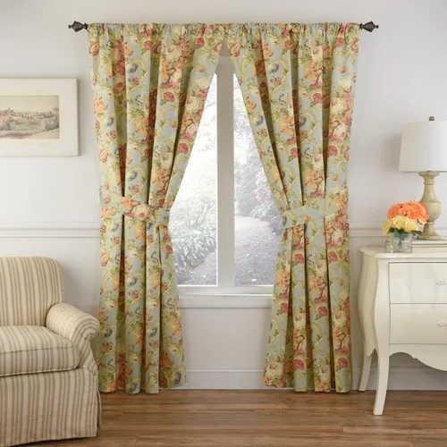 Vista 26 de Waverly Forever Peony - Juego de edredón de 4 piezas, 100% algodón, estampado floral de bayas, tamaño matrimonial/queen, con 2 fundas de almohada