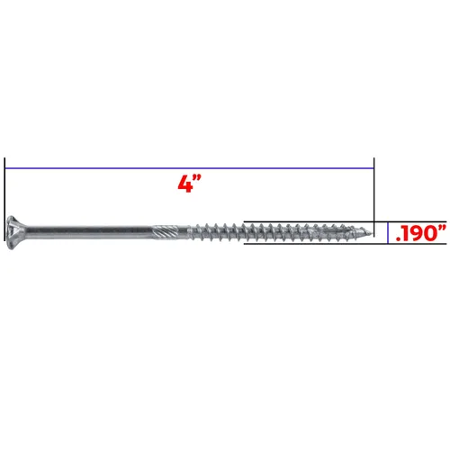 Vista 31 de 8 x 1 revestimiento exterior recubierto de bronce, tornillo de madera multiusos compatible con ACQ, cabeza plana Torx/Star Drive de 1 libra, 288