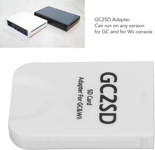 Vista 3 de Zopsc Para Wii Micro Adaptador de Tarjeta de Almacenamiento, GC2SD Adaptador de Tarjeta Micro SD Lector de Tarjetas para Consolas Wii Gamecube, Plug