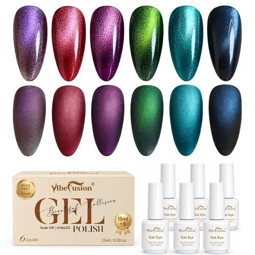 Vista 14 de VibeFusion Kit de base y capa superior de gel 2x15ml sin HEMA sin TPO Kit de gel base y capa superior: base de adhesión fuerte, parte superior