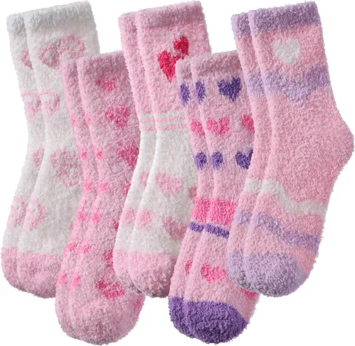Vista 22 de Calcetines mullidos para mujer, esponjosos, cálidos, tipo pantufla de invierno, de microfibra, suaves, para dormir en casa 1 par Blanco