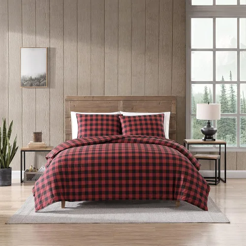 Vista 13 de Eddie Bauer - Juego de edredón twin, ropa de cama reversible a cuadros con funda a juego, peso medio para uso durante todo el año, artículos Aliso