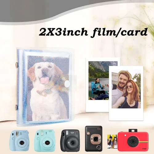 Vista 5 de Paquete de 4, 36 bolsillos 2 x 3 pequeños álbumes de fotos para Fujifilm Instax Mini, Polaroid Snap, Z2300, cámaras instantáneas SocialMatic e