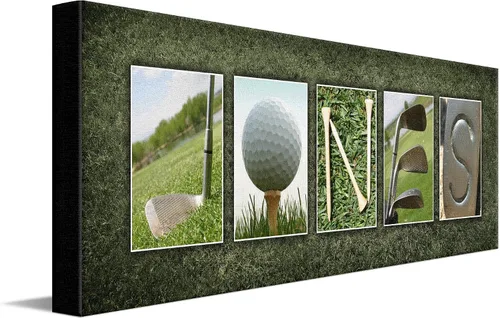 Vista 53 de Arte personalizado con nombre de golf: regalo personalizado perfecto y único para el golfista o entusiasta del golf