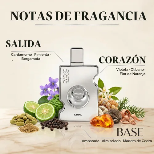 Vista 3 de Ajmal Evoke Silver Edition EDP para Hombres, 3.0 fl oz