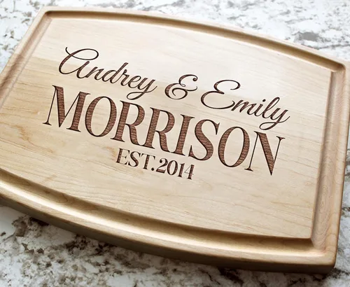 Vista 9 de Tabla de cortar personalizada, regalo de boda para parejas, tablas de cortar grabadas personalizadas para parejas