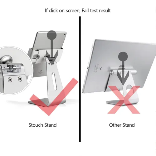Vista 7 de Soporte para tableta, soporte de escritorio de aluminio giratorio de 360°, compatible con Galaxy Tab S8 de 7 a 13 pulgadas, iPad Pro/Air/Mini