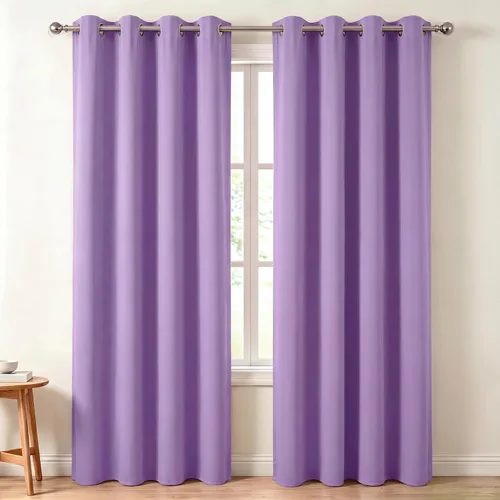 Vista 40 de Diraysid Cortinas opacas beige con ojales para dormitorio, con aislamiento térmico, cortinas de oscurecimiento de habitación, 38 x 54 pulgadas, 2