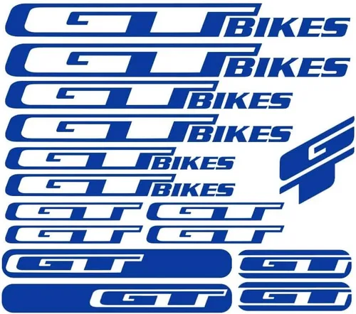 Vista 2 de 15 piezas para GT BIKES Vinilo Adhesivos Calcomanías Bicicleta de Montaña MTB Ciclismo BMX (Negro)