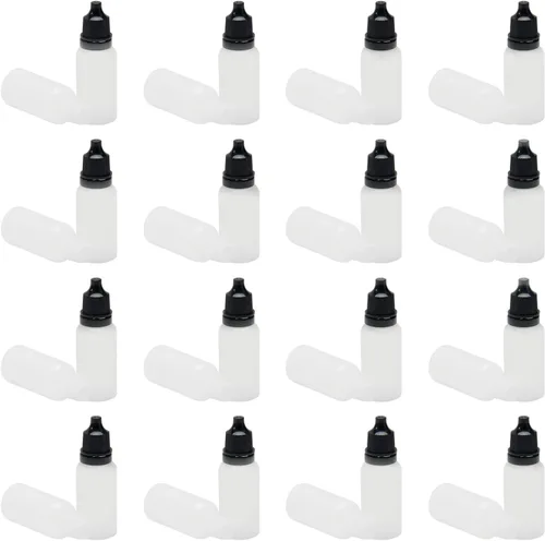 Vista 7 de Othmro 50 botellas de plástico de polietileno de 0.5 onzas, botellas cuentagotas de ojo de laboratorio de 0.5 fl oz, botella gotero líquido
