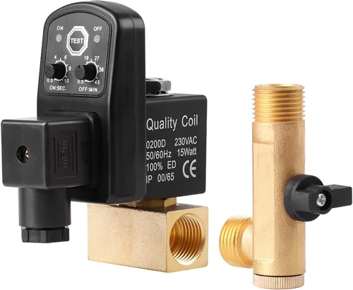 Vista 9 de Válvula de drenaje automática G1/2 AC230v,Válvula de drenaje del compresor de aire DN15,Operación automática y diseño programable