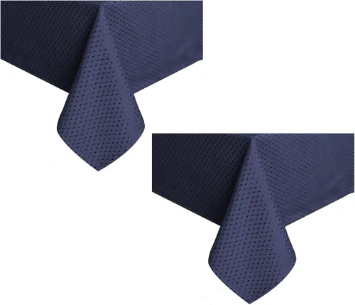 Vista 18 de Tektrum Paquete de 2 manteles cuadrados resistentes de 70 x 70 pulgadas, elegantes manteles de jacquard con tejido de gofre, impermeable, resistente