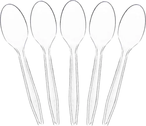 Vista 14 de Plasticpro Tenedores de plástico transparente desechables cubiertos utensilios 50