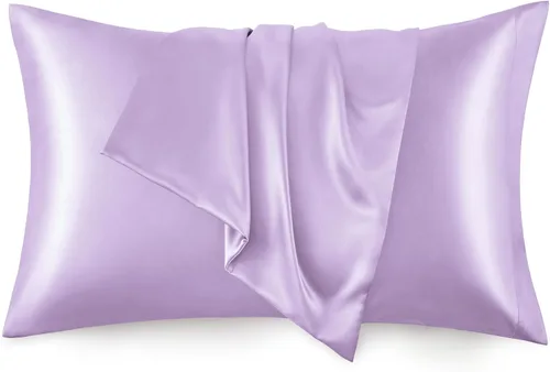 Vista 18 de Love's cabin Funda de almohada de satén para cabello y piel, similar a las fundas de almohada de seda, paquete de 2 fundas de almohada