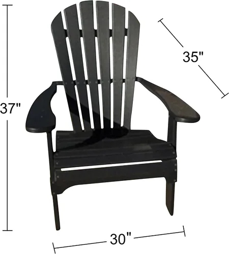 Vista 3 de Phat Tommy Silla Adirondack plegable – Silla Adirondack de polietileno de polietileno de alta densidad – resistente plástico reciclado – Muebles