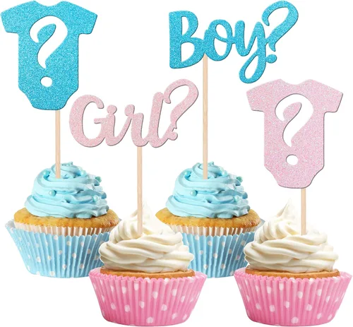 Vista 12 de 40 PIEZAS Oh Baby Cupcake Toppers Cisne Chupete Mameluco Carrito de Bebé Oso Niña Cupcake Picks Es un Niño Decoraciones de Baby Shower para Niños
