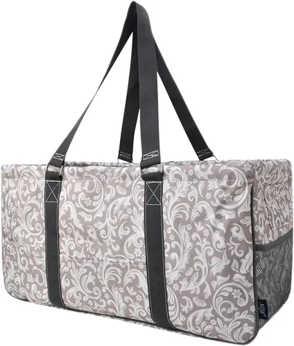 Vista 20 de NGIL Bolsa de comestibles reutilizable extra grande plegable de gran tamaño para comestibles, almacenamiento, picnic, playa, Estampado de vaca