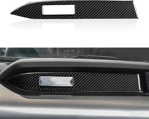 Vista 28 de Adhesivo de vinilo de fibra de carbono para panel de marco de engranajes para Ford Mustang 2015, 2016, 2017, 2018, 2019, 2020, 2021, 2022, 2023