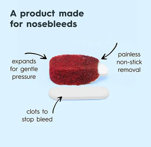 Vista 2 de Nampons Tapones para sangrado nasal: 24 tapones de sangrado nasal con agente de coagulación para detener las hemorragias nasales rápidamente.