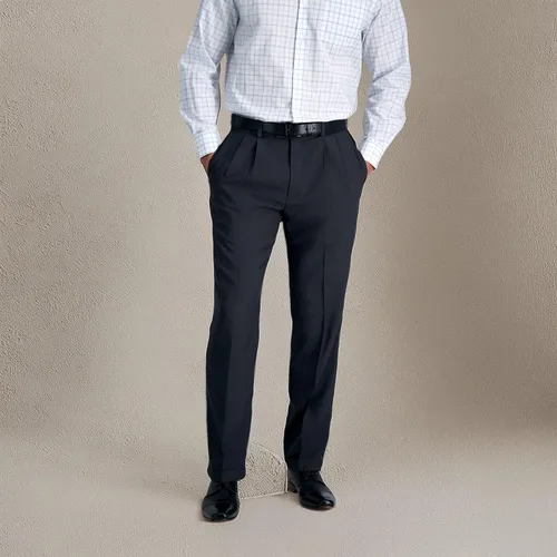 Vista 5 de Haggar E-CLO Repreve Stria Pleat Front - Pantalón de vestir para hombre