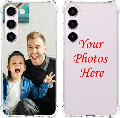 Vista 23 de Funda de teléfono personalizada para Galaxy S23, funda para múltiples fotos con parachoques de TPU ultra delgada, collage personalizado de múltiples