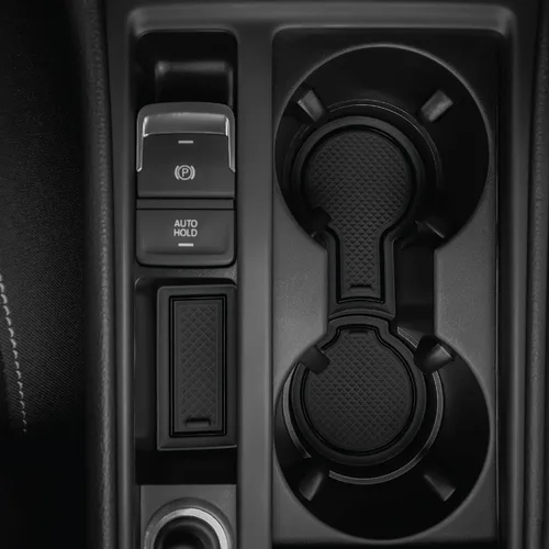 Vista 5 de CupHolderHero para VW Golf R 2015-2019 - Juego de portavasos (borde negro)