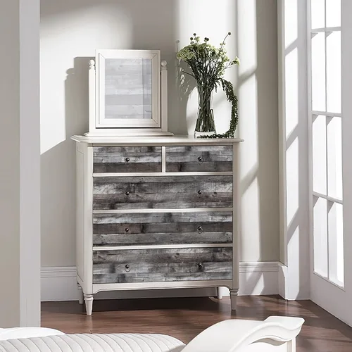 Vista 6 de Papel tapiz de madera vintage para despegar y pegar de 17.3"×80" gris/negro, papel de contacto de madera rústica, papel tapiz extraíble, papel