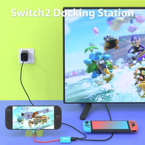 Vista 3 de Switch TV Docking Station for Nintendo Switch 2 and Steam Deck,TV Dock Adapter Compatible with Nintendo Switch 12 HDMI Adapter Max Output