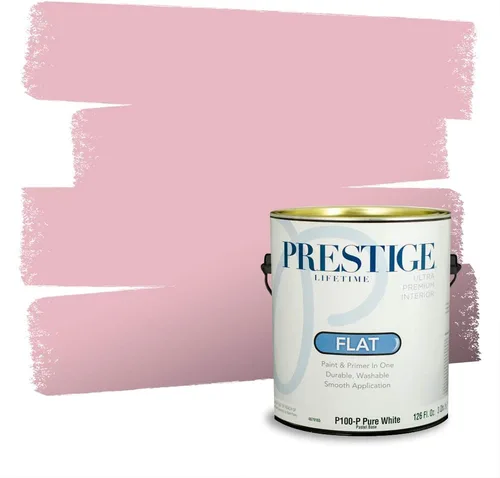 Vista 502 de Prestige Paints Pintura exterior e imprimación en uno, 1 galón, plano, coincidencia comparable de Valspar* Amber Rose*