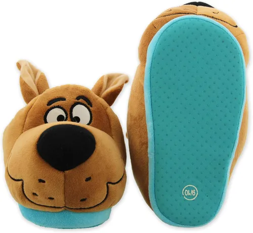 Vista 6 de Scooby Doo - Pantuflas de felpa para niños pequeños, Marrón