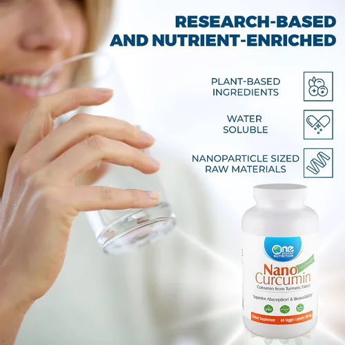 Vista 7 de One Planet Nutrition Nano Curcumina 500 mg cápsulas vegetales (60 porciones), Nano para alta absorción, apoya el bienestar general, sin OMG, vegano