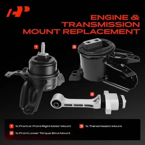 Vista 3 de A-Premium Kit de montaje de motor y montaje de transmisión compatible con Hyundai Sonata 2011-2013 2.0L y Kia Optima 2011-2012 2.4L automático
