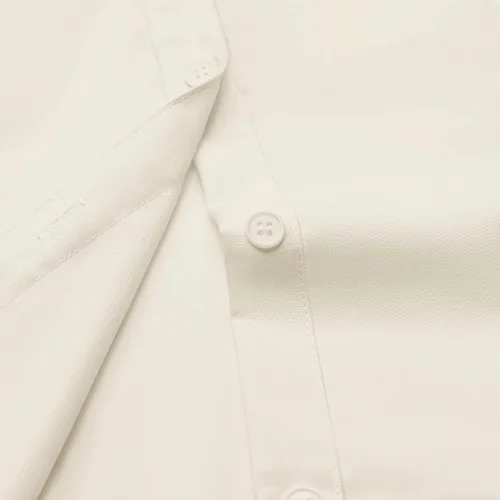 Vista 5 de Camisas de vestir ajustadas de algodón para mujer, blusas de manga larga para oficina, blusas con cuello