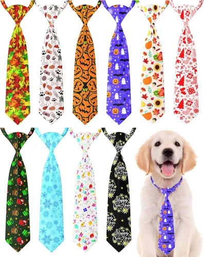 Vista 82 de PET SHOW Paquete de 10 corbatas para perros de feliz cumpleaños, XS
