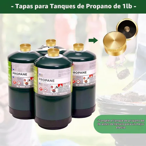 Vista 5 de Adaptador de recarga de propano para tanques de 1 libra, adaptador de recarga de propano para cilindro de propano recargable de 1 libra, convertidor