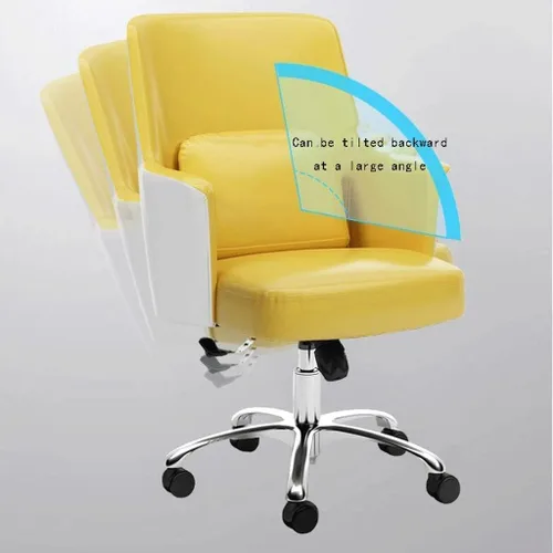 Vista 5 de LIOONS Office Desk Chairs Office Chair Height Adjustable Desk Chair Comfortable Leather Computer Chair Caster Design Computer Chair Executive Chairs