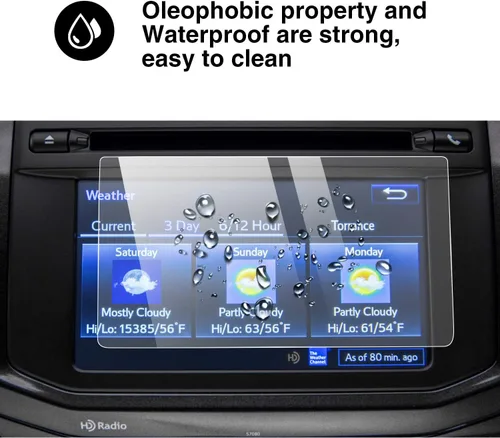 Vista 3 de YEE PIN Protector de pantalla para 2014-2019 4Runner Entune 6.1 pulgadas/2013 BRZ, protector de pantalla táctil de cristal templado para navegación