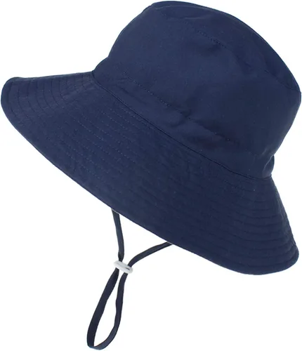 Vista 3 de Sombrero de sol para bebé, de verano, con protección solar UPF 50+, sombreros de playa, sombrero de ala ancha para bebé niña