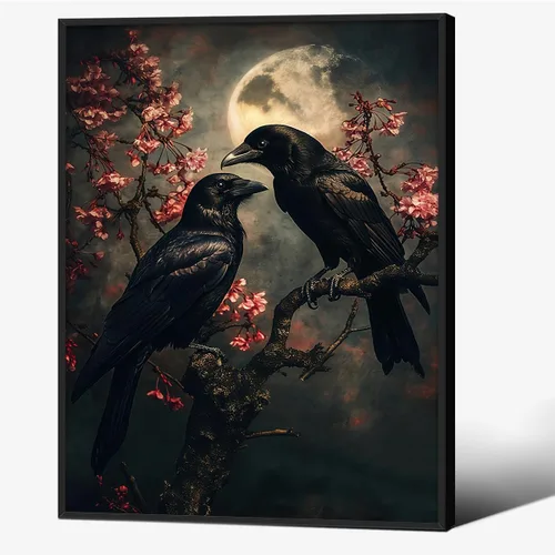 Vista 46 de Lienzo enmarcado negro para pared, póster de Halloween Dark Academia, pintura de gato negro, fantasma en la bañera, imágenes góticas de terror