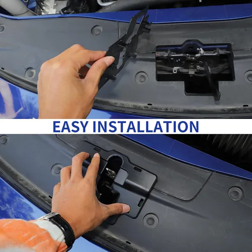 Vista 4 de JWWY Cubierta de protección de bloqueo de motor Negro para Dodge Charge Accesorios 2009-2021 ABS Negro 1 unidad