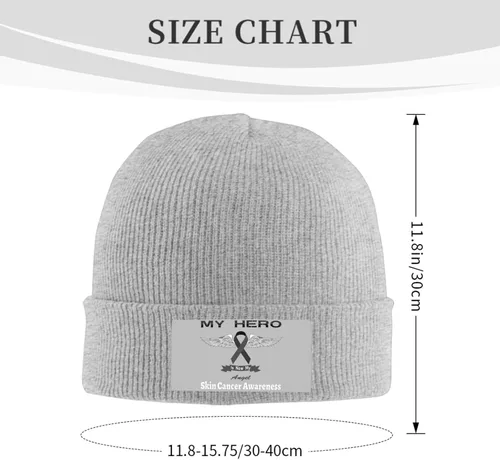 Vista 3 de Beanie Hat Unisex Stretchy Hat Soft Warmth Knit Hat Cap for Men & Women