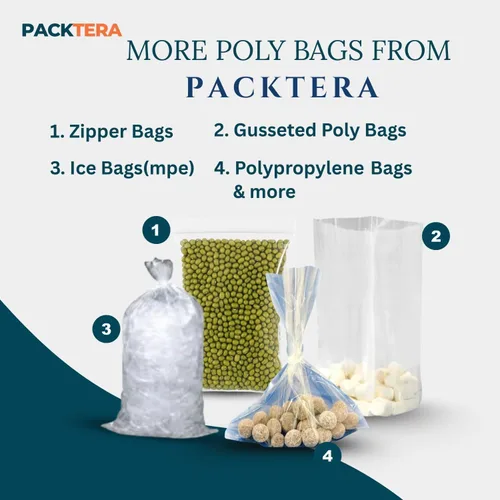 Vista 7 de 5.25" X 2.25" X 12.5" Gusseted Poly Bags Clear LDPE 1.5 Mil Thickness (Pack of 1000) Open Top Food Safe Flexible Plastic Packaging Bag for Bread