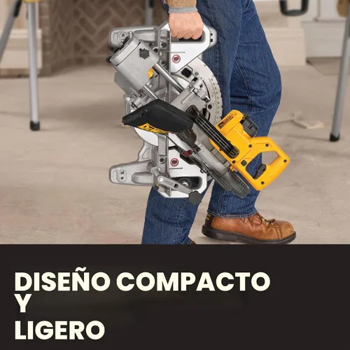 Vista 4 de DEWALT - Sierra ingleteadora de 20 V máx, 7-1/4 pulgadas, solo herramienta, inalámbrica (DCS361B)