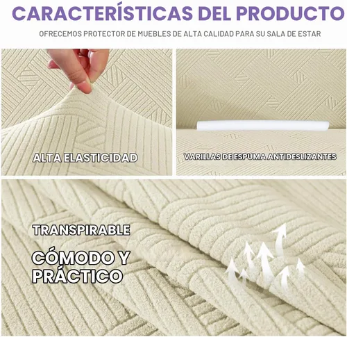 Vista 3 de ZNSAYOTX - Fundas de sofá de dos plazas súper elásticas (145-178 cm), nueva funda de sofá de dos plazas a rayas, protector de sofá de dos plazas