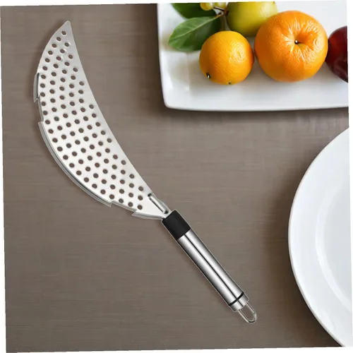 Vista 5 de Colador con clip para freír, colador de grasa, colador de acero inoxidable, colador de pasta, separador de grasa, separador de arroz, separador
