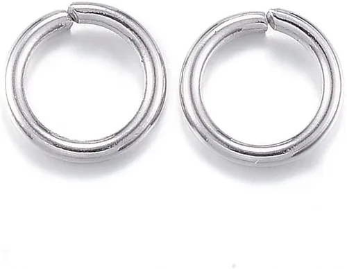 Vista 67 de HDSupplies 100 piezas - 4mm de argollas de acero inoxidable 304 de tono negro - Calibre 22 (espesor de 0.6mm)
