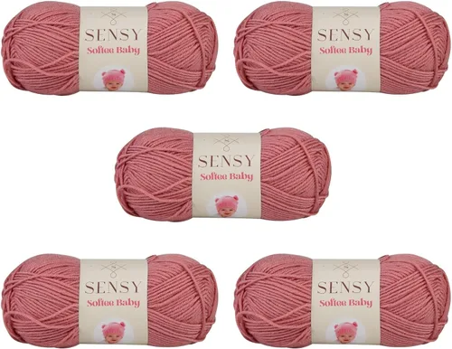 Vista 75 de Sensy Softee Hilo para Bebé, 3.5 oz, 275 yardas, Gauge 3 Light (Almendra)