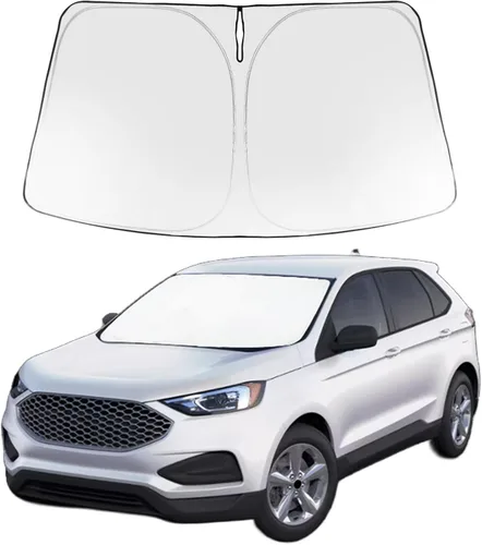 Vista 96 de Proadsy Parasol para parabrisas Rivian R1S 2022-2025 2026 de 4 capas plegable, protector de parasol frontal que bloquea los rayos UV, mantiene