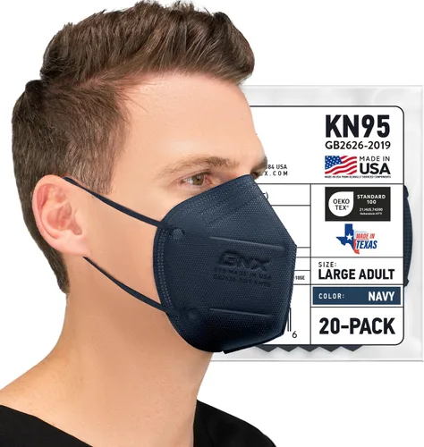 Vista 11 de AccuMed BNX KN95 Face Masks Made in USA (Adult Large, Adult Medium, Kids Small) (Earloop) (Model: E95/E95M/E95S)