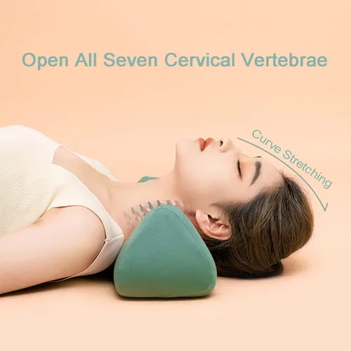 Vista 2 de ZHIWEIKJ Almohadas cervicales de espuma viscoelástica, almohadas de apoyo para el cuello, almohada quiropráctica, almohada cervical para alivio